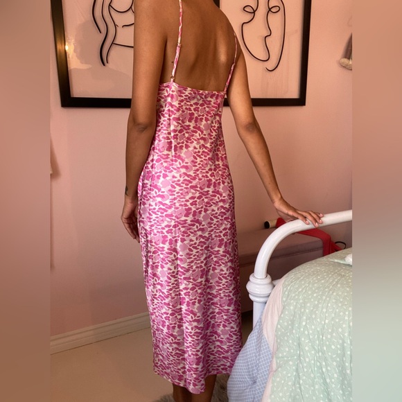 Pink Animal Print cowl neck dress by Paper Heart. - Picture 3 of 9